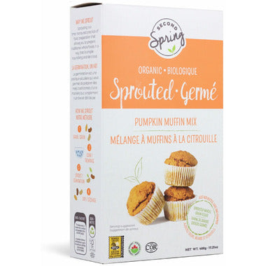 Mélange muffin à la citrouille germé