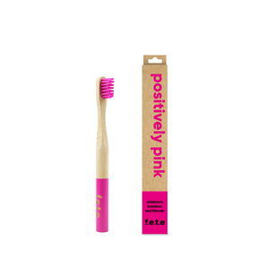 Brosse à dent en bamboo pour enfants - Positively Pink