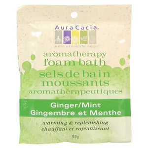 Sels de bain moussants aux huiles essentielles - Gingembre et menthe