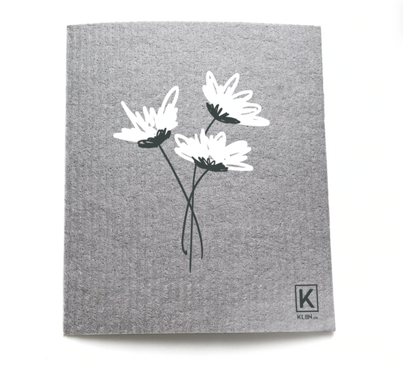 Essuie-tout réutilisable - Grey daisies