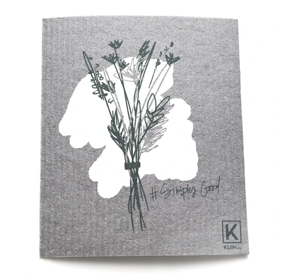 Essuie-tout réutilisable - Grey bouquet